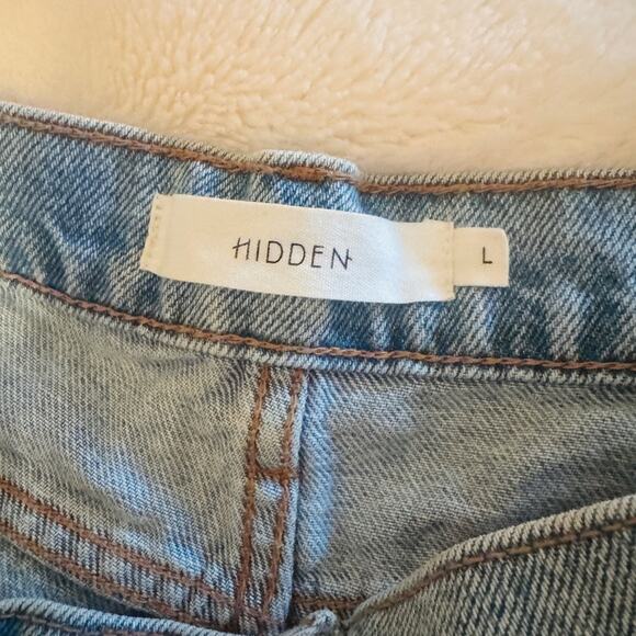 Hidden High Waist Denim Women's Shorts - Picture 3 of 4